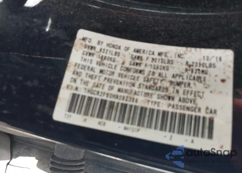 2017 Honda Accord Sport z USA, uszkodzony, nr VIN 1HGCR2F50HA082398